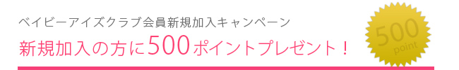 新規加入の方に500ポイントプレゼント