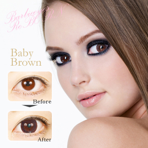 Babyeyesリボン★Black-10.00迄★Brown-6.00迄【6ヶ月使用タイプ1枚(片目)】